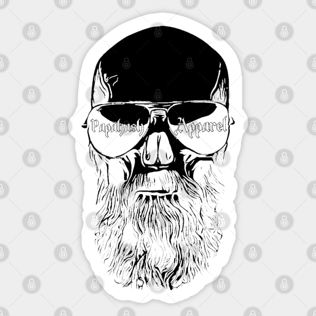 Papa Hash Apparel: Skullbeard Aviators negative Sticker by Papa Hash's House of Art